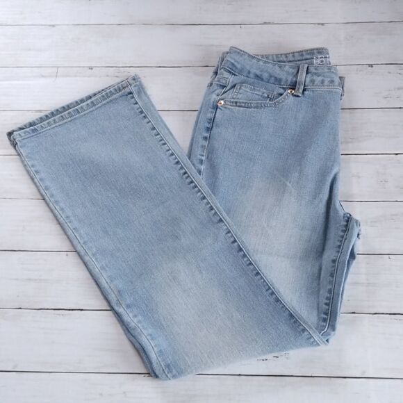 Women's Mid-Rise Bootcut Jeans Denim Pants - Picture 1 of 3